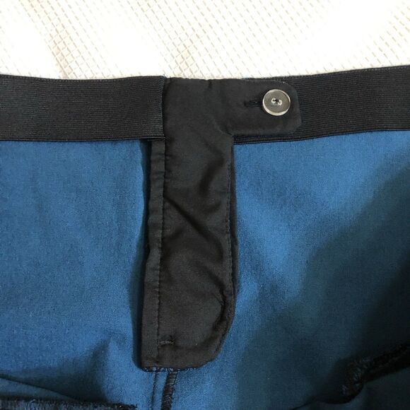 Women’s Dress Pants Alfani Black With Blue Shell Pattern Size 20W Elastic Wrist - Picture 4 of 12